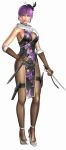  3d alternate_costume ayane breasts china_dress chinese_clothes elbow_gloves gloves high_heels large_breasts ninja_gaiden official_art pantyhose shoes sideboob sword weapon 