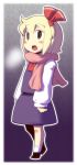  absurdres black_eyes blonde_hair blush_stickers hair_ribbon highres maru_rx open_mouth outline ribbon rumia scarf solo the_embodiment_of_scarlet_devil touhou youkai 