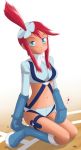  ! blush fuuro_(pokemon) highres pokemon pokemon_(game) pokemon_bw red_hair redhead sitting smile 