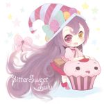  cupcake dress fairy hat heterochromia konatsu_miyu league_of_legends long_hair lulu_(league_of_legends) pix purple_hair purple_skin wings witch_hat 