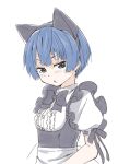  animal_ears ano_natsu_de_matteru blue_eyes blue_hair cat_ears errant maid short_hair tanigawa_kanna waitress 