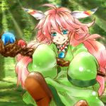  1girl ahoge androgynous blue_eyes feathers hair_feathers male oversized_clothes popoie red_hair redhead seiken_densetsu seiken_densetsu_2 sleeves_past_wrists solo staff 