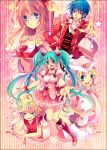  3girls :d angel_peach angel_peach_(cosplay) aqua_eyes aqua_hair blonde_hair blue_eyes blue_hair boots captain_marvelous captain_marvelous_(cosplay) cosplay cure_peach cure_peach_(cosplay) dress female fresh_precure! green_eyes hand_on_hip hat hatsune_miku hips jewelry kagamine_len kagamine_rin kaito kaizoku_sentai_gokaiger knee_boots kokonoe_miya magical_girl male megurine_luka monkey_d_luffy monkey_d_luffy_(cosplay) multiple_boys multiple_girls necklace nurse_angel nurse_angel_(cosplay) nurse_angel_ririka_sos one_piece open_mouth pink_hair pointing precure scar smile stitches super_sentai twintails vocaloid wedding_peach 