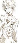  male monochrome nagisa_kaworu neon_genesis_evangelion plugsuit solo toirotukimi traditional_media 