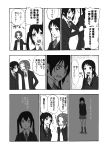  comic highres k-on! monochrome murasaki_tooka nakano_azusa tainaka_ritsu tears translation_request 