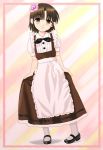  blush brown_eyes brown_hair character_request chunpai cosplay crossdressinging little_busters!! looking_at_viewer maid male naoe_riki short_hair smile solo 