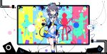  headphones ideolo luo_tianyi microphone microphone_stand open_mouth vocaloid vocaloid_china 