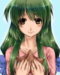  adult bow clannad gebyy-terar green_hair ibuki_fuuko jewelry long_hair ring solo starfish wedding_ring yellow_eyes 