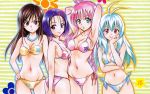  kotegawa_yui lala_satalin_deviluke run_elsie_jewelria sairenji_haruna swimsuit to_love-ru to_love_ru yabuki_kentarou 