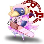  1other aikawa_ayumu_(cosplay) bird chainsaw cosplay disgaea kore_wa_zombie_desu_ka? majima_junji majime_junji parody prinny sanpo seiyuu_connection seiyuu_joke weapon wings 