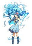  blue_eyes blue_hair character_request clam_shell dress hair_ornament kaiten_muten-maru shimotsuki_eight 