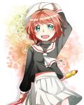  card_captor_sakura cardcaptor_sakura child green_eyes hat kinomoto_sakura school_uniform serafuku short_hair wand yoshi_(tenniti10) 