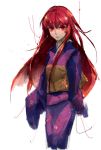  ginko_(sekainoowari) japanese_clothes kimono long_hair obi red_eyes red_hair redhead solo tohno_akiha toono_akiha tsukihime vermillion_akiha 