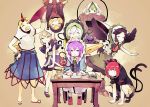  :3 ? animal_ears arm_cannon black_hair blonde_hair bucket cat_ears cat_tail closed_eyes eyes_closed green_hair horn hoshiguma_yuugi in_bucket in_container kaenbyou_rin kisume komeiji_koishi komeiji_satori kurodani_yamame lamp long_hair mizuhashi_parsee multiple_girls multiple_tails outstretched_arms paper pen pink_eyes pink_hair red_hair redhead reiuji_utsuho shihou_(g-o-s) short_hair silver_hair sitting smile subterranean_animism table tail third_eye touhou upside-down weapon wings 