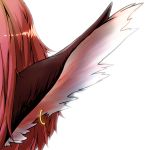  animal_ears close-up earrings head_out_of_frame itomaraya jewelry mystia_lorelei pink_hair short_hair simple_background single_earring solo touhou white_background 