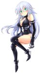 aqua_eyes bare_shoulders black_heart blush breasts choujigen_game_neptune cleavage cleavage_cutout highres large_breasts long_hair mon_tomo noire open_mouth silver_hair solo transparent_background very_long_hair white_hair 