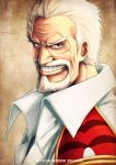 beard brown_eyes dated facial_hair grin kei-suwabe looking_at_viewer male monkey_d._garp mustache old one_piece scar smile solo white_hair wrinkles