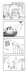  bad_id comic doki_doki_majo_shinpan fan highres lulu_(doki_doki_majo_shinpan) monochrome pythagoras_switch rube_goldberg_machine senju_rion teapot translation_request 