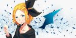  achiki bow kagamine_rin vocaloid wings 