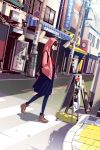  dutch_angle hands_in_pockets highres hoodie majisuka_gakuen nezumi_(majisuka_gakuen) pantyhose sakico school_uniform solo street translation_request walking 