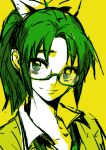  bespectacled glasses green_eyes green_hair midorikawa_nao ponytail precure short_hair smile smile_precure! solo tima 