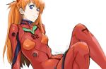  blue_eyes bodysuit choobackers32 drawr neon_genesis_evangelion orange_hair plugsuit simple_background smile solo soryu_asuka_langley souryuu_asuka_langley white_background 