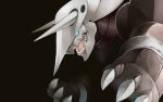 black_background blue_eyes claws dark fangs glowing glowing_eyes highres horns looking_at_viewer monster no_humans open_mouth phenne pokemon pokemon_(game) pokemon_rse sharp_teeth solo wallpaper 
