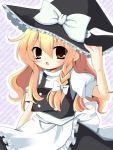  amlest blonde_hair braid colored hat kirisame_marisa long_hair looking_at_viewer solo touhou witch witch_hat 