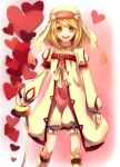  alice_(tales_of_symphonia_kor) blonde_hair bloomers boots coat hat heart heart_background kontore pink_background rapier short_hair skirt smile solo sword tales_of_(series) tales_of_symphonia tales_of_symphonia_knight_of_ratatosk veil weapon yellow_eyes 