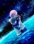  androgynous aqua_hair bad_id closed_eyes crying eyes_closed highres hug inazuma_eleven inazuma_eleven_(series) inazuma_eleven_go kariya_masaki kirino_ranmaru male multiple_boys partially_submerged pink_hair poison916 sky star_(sky) starry_sky tears twintails water yellow_eyes 