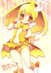  bike_shorts blonde_hair blush boots cure_peace double_v kise_yayoi long_hair magical_girl ponytail precure sarico shorts_under_skirt skirt smile_precure! solo v yellow_eyes 