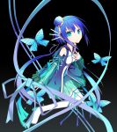  aoki_lapis blue_eyes blue_hair butterfly diamond ichiyan solo tourmaline vocaloid 