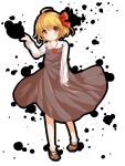  :o ahoge blonde_hair blush darkness highres hisagifuro rumia short_hair solo the_embodiment_of_scarlet_devil touhou youkai 