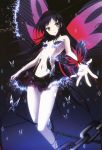  absurdres accel_world black_hair butterfly butterfly_wings chain chains digital_dissolve highres kuro_yuki_hime kuroyukihime nyantype official_art red_eyes scan solo wings 