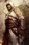  altair_ibn_la-ahad assassin&#039;s_creed assassin's_creed facial_hair hood male moguraana solo stubble vambraces 