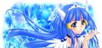  aoki_reika blue blue_background blue_eyes blue_hair blush choker cure_beauty hair_tubes head_wings ice long_hair magical_girl payot precure smile_precure! solo tiara zanshi 