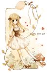  blonde_hair brown_eyes dress english flower heart long_hair mikanniro mushroom original solo 