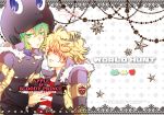  animal_hat apple belphegor_(reborn) blonde_hair coat food fran_(reborn) frog fruit green_eyes green_hair hair_over_eyes hat katekyo_hitman_reborn katekyo_hitman_reborn! long_sleeves multiple_boys shirt striped striped_shirt tiara 