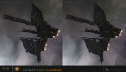  3d absurdres advanced_ship_(eve_online) battleship_(eve_online) boundless_creation_(eve_online) camouflage clouds combat_ship_(eve_online) commentary company_logo company_name copyright_logo copyright_name dated english_commentary eve_online fire flying glowing highres logo marauder_(eve_online) maya_(medium) military_vehicle minmatar_logo_(eve_online) no_humans official_art outdoors pointing_out_the_details radio_antenna realistic science_fiction siege_mode_(eve_online) solar_panel space spacecraft star_(sky) starry_sky_background tempest_(eve_online) thrusters vargur_(eve_online) vehicle_focus vehicle_name ymir_jonsson 