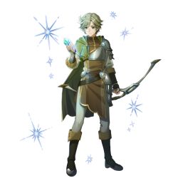  1boy armor armored_boots armored_gloves artist_request blonde_hair boots bow_(weapon) brown_boots brown_gloves brown_tunic cape check_clothing closed_mouth clothing_request collared_tunic crystal elbow_gloves fingerless_gloves forehead frown full_body game_cg gloves green_cape green_eyes hands_up high_collar holding holding_bow_(weapon) holding_crystal holding_weapon kawasumi_itsuki knee_boots legendary_bow_(small_bow)_(tate_no_yuusha_no_nariagari) legendary_bow_(tate_no_yuusha_no_nariagari) long_sleeves looking_at_object looking_down male_focus messy_hair muneate official_art pants parted_bangs pauldrons shirt shoulder_armor sidelocks simple_background single_pauldron sleeveless_tunic solo sparkle standing tate_no_yuusha_no_nariagari tate_no_yuusha_no_nariagari_rerise transparent_background tunic turtleneck_tunic v-shaped_eyebrows weapon white_pants white_shirt 