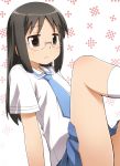  glasses legs minakami_mai nichijou school_uniform solo umekichi 