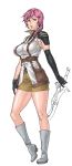  boots breasts elbow_gloves final_fantasy final_fantasy_xiii gloves highres large_breasts legs lightning_farron long_hair pink_hair skirt sword thighs weapon 