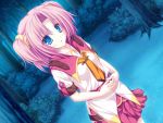  77 blue_eyes game_cg kazamai_sakura pink_hair seifuku short_hair whirlpool 