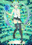  aqua_eyes blush boots globe green_hair hatsune_miku highres long_hair necktie open_mouth panties skirt solo striped striped_panties tell_your_world_(vocaloid) thigh-highs thigh_boots thighhighs twintails underwear very_long_hair vocaloid 