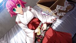  game_cg hair_ornament japanese_clothes makita_maki shinigami_no_testament short_hair takamiya_ayumu 