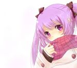  akamomo bad_id pink_hair purple_eyes scarf simple_background solo sophie_(tales_of_graces) tales_of_(series) tales_of_graces twintails violet_eyes white_background 