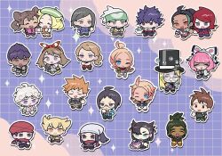  6+boys 6+girls :&lt; :d ;) ahoge akari_(pokemon) avery_(pokemon) barry_(pokemon) beanie bede_(pokemon) bianca_(pokemon) black_hair black_hat black_shirt blonde_hair blue_eyes blue_jacket blue_oak bow_hairband brendan_(pokemon) brown_hair calem_(pokemon) cheren_(pokemon) chibi chibi_only closed_eyes closed_mouth crossed_arms curly_hair dark-skinned_male dark_skin eneko_(olavcnkrpucl16a) eyelashes glasses green_hat green_scarf grey_eyes hairband hat hau_(pokemon) holding_hands hop_(pokemon) hugh_(pokemon) jacket klara_(pokemon) marnie_(pokemon) may_(pokemon) multicolored_hair multiple_boys multiple_girls necktie nemona_(pokemon) one_eye_closed open_clothes open_jacket open_mouth outline pink_hair poke_ball poke_ball_(basic) pokemon pokemon_(creature) pokemon_bw pokemon_bw2 pokemon_dppt pokemon_emerald pokemon_hgss pokemon_legends:_arceus pokemon_legends:_z-a pokemon_lgpe pokemon_oras pokemon_rse pokemon_sm pokemon_sv pokemon_swsh pokemon_xy poochyena purrloin red_hair red_hairband red_hat red_scarf rei_(pokemon) round_eyewear scarf serena_(pokemon) shauna_(pokemon) shirt silver_(pokemon) smile sparkle spiky_hair strap streaked_hair swablu taunie_(pokemon) telekinesis top_hat trace_(pokemon) urbain_(pokemon) white_hairband 