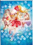  blonde_hair brown_eyes dress flandre_scarlet hat heart mosho side_ponytail smile solo star the_embodiment_of_scarlet_devil touhou traditional_media watercolor_(medium) wings wrist_cuffs 