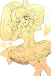  :d big_hair bike_shorts blush cure_peace double_v frills gloves heart kise_yayoi long_hair magical_girl monochrome open_mouth ponytail precure shorts_under_skirt skirt smile smile_precure! solo teeth thigh-highs thighhighs usaki v wink yellow zettai_ryouiki 