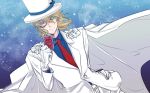  barnaby_brooks_jr blonde_hair cape card cosplay detective_conan formal gloves green_eyes hat jewelry kaito_kid kaito_kid_(cosplay) male monocle necklace ouroboros solo suit tagada tiger_&amp;_bunny top_hat white_gloves 